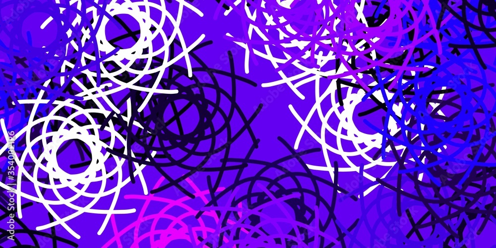 Light Purple vector backdrop with chaotic shapes. Light Purple vector backdrop with chaotic shapes.
