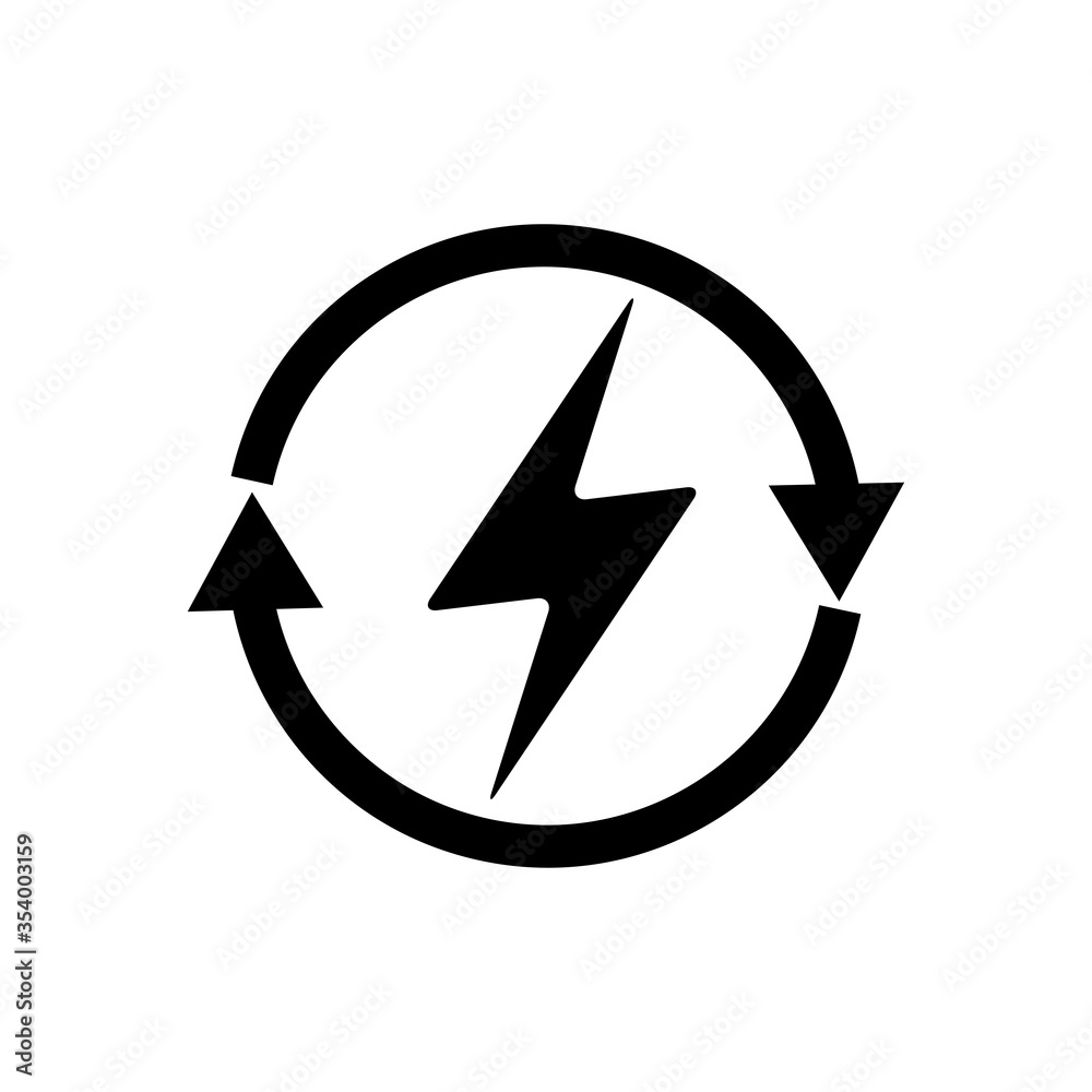 lightning bolt - electric power icon vector design template lightning bolt - electric power icon vector design template