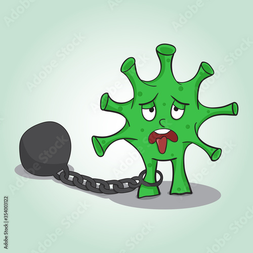 corona virus in iron chains