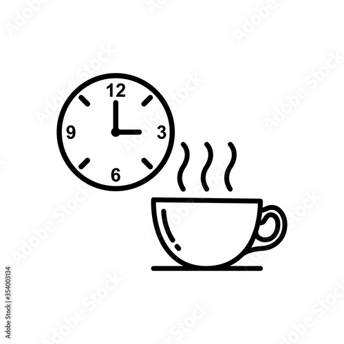 coffee time icon vector design template