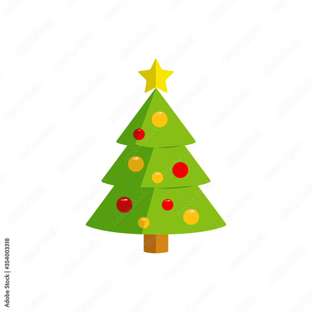 christmas tree icon vector design template christmas tree icon vector design template