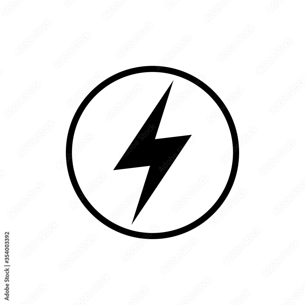 lightning bolt - electric power icon vector design template lightning bolt - electric power icon vector design template