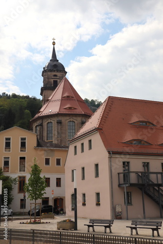 Blick nach Königstein, Stadt-Kirche Königstein