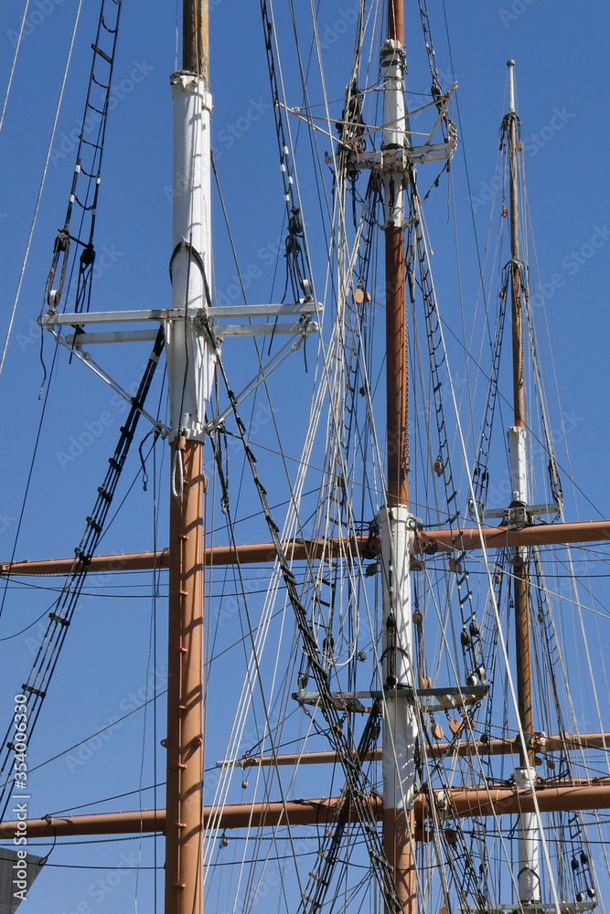 Three-masted, iron-hulled barque in Melbourne - Australia