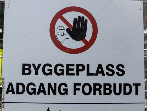 Construction site sign