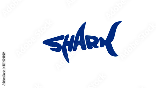 vector illustration of a blue shark