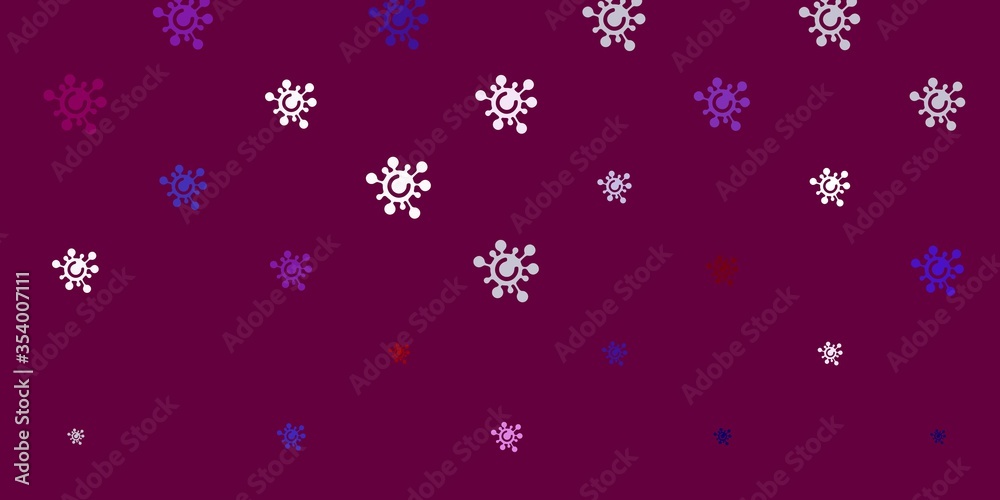 Light Blue, Red vector backdrop with virus symbols. Light Blue, Red vector backdrop with virus symbols.