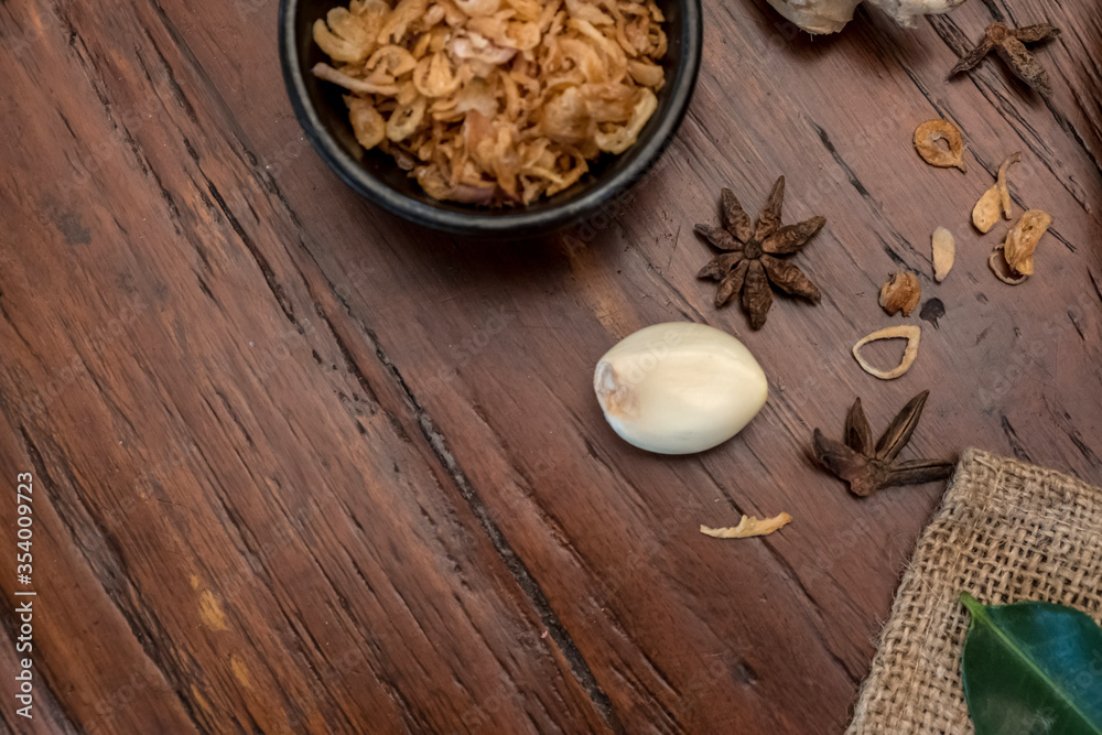 Many different herbs and spices. Variety of spices for cooking