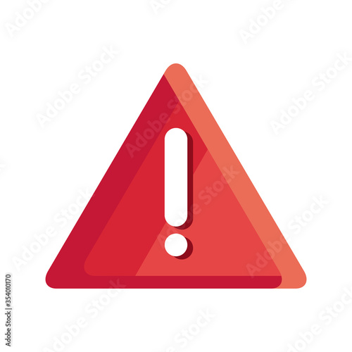 danger warning sign, exclamation mark on triangle vector illustration design