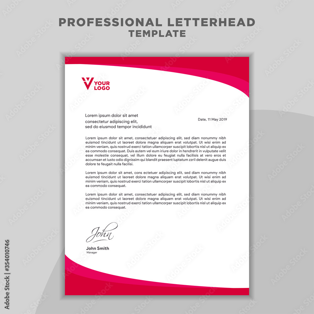 Obraz premium Creative Business Letterhead Design Template for your Business.