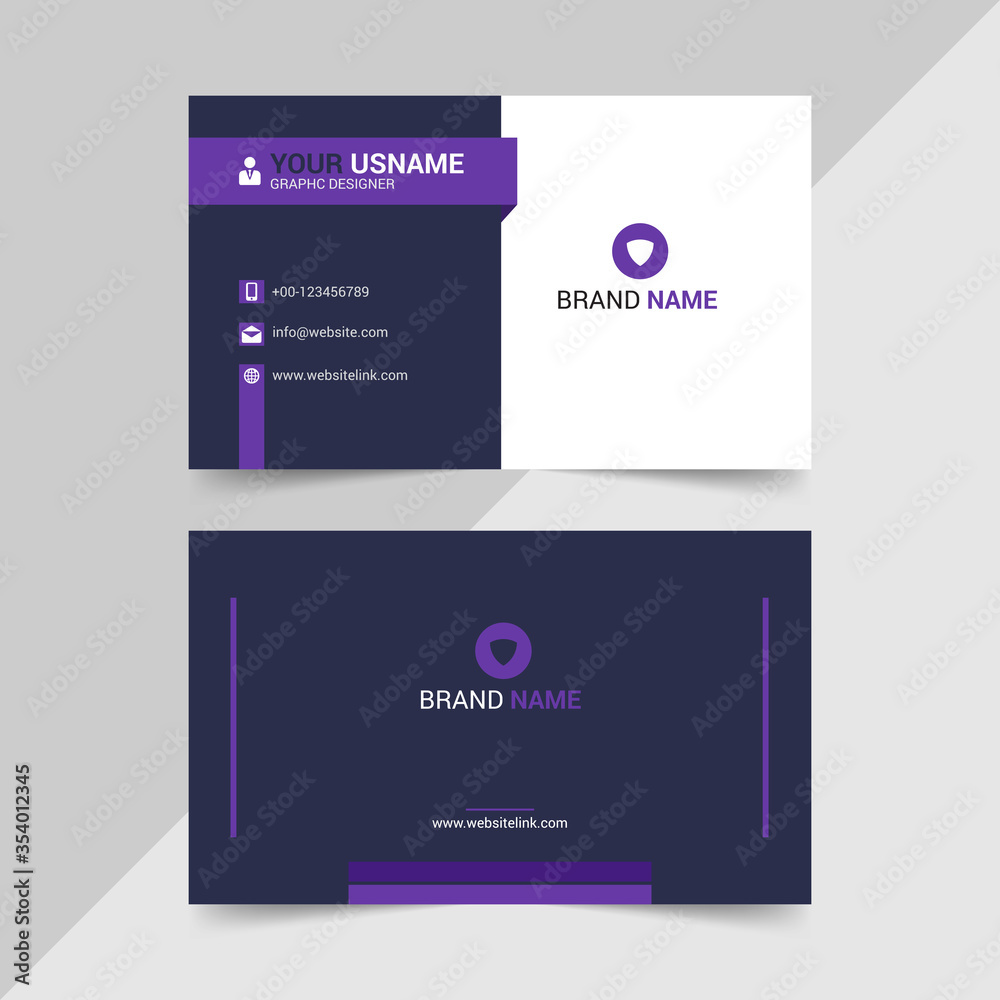 Blue Color Modern Business Card Design Template. Poster, Corporate Presentation, Portfolio