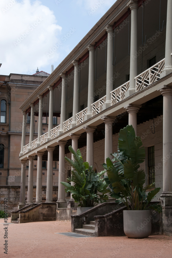 Sydney Australia, facade to The Mint which is the oldest public building in the Sydney central business district