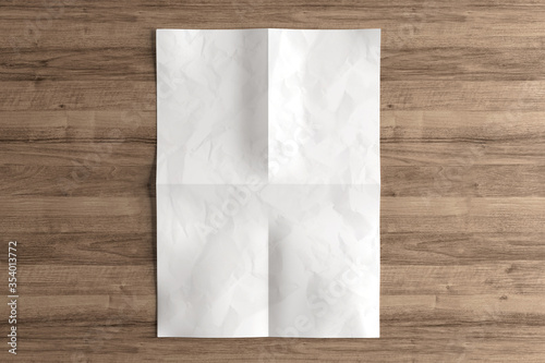 A4 paper sheet mock up - 3d rendering