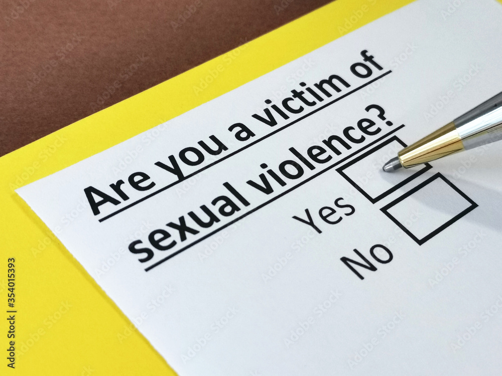 One person is answering question about sexual violence. One person is answering question about sexual violence.