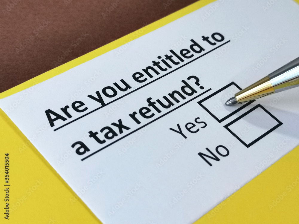 One person is answering question about tax refund. One person is answering question about tax refund.