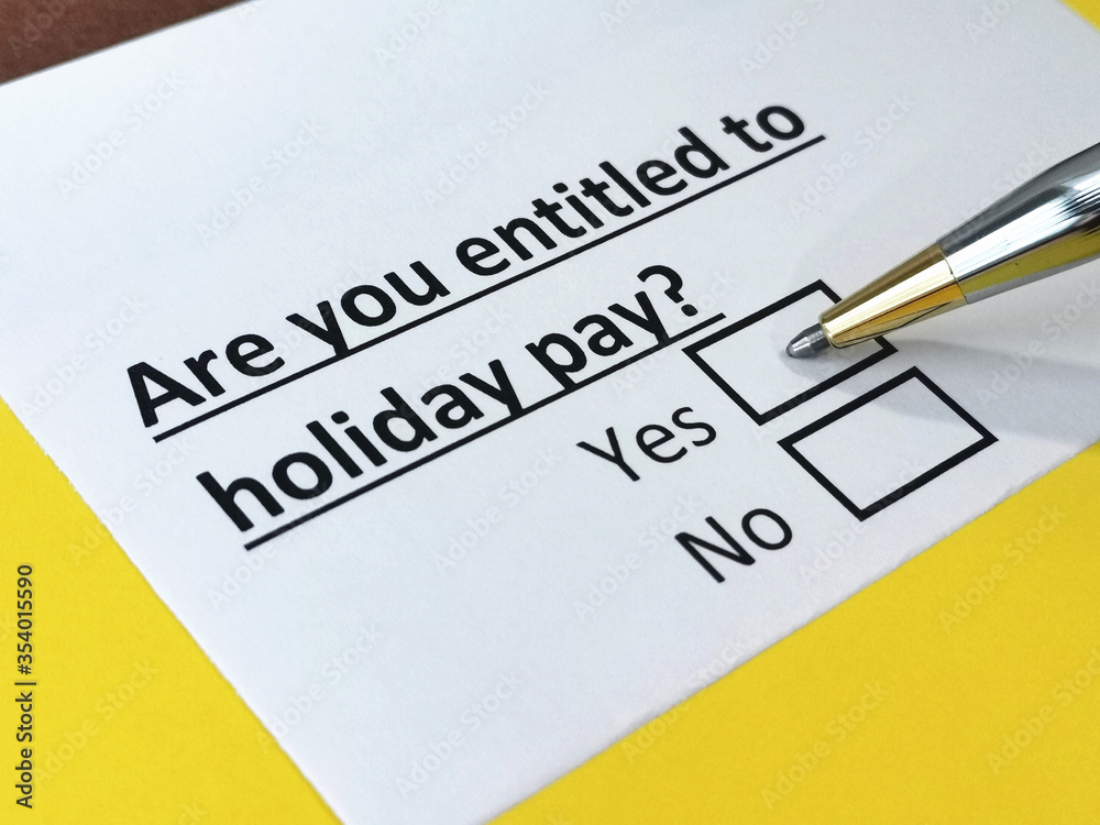 One person is answering question about holiday pay.