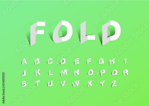 fold typography design vector