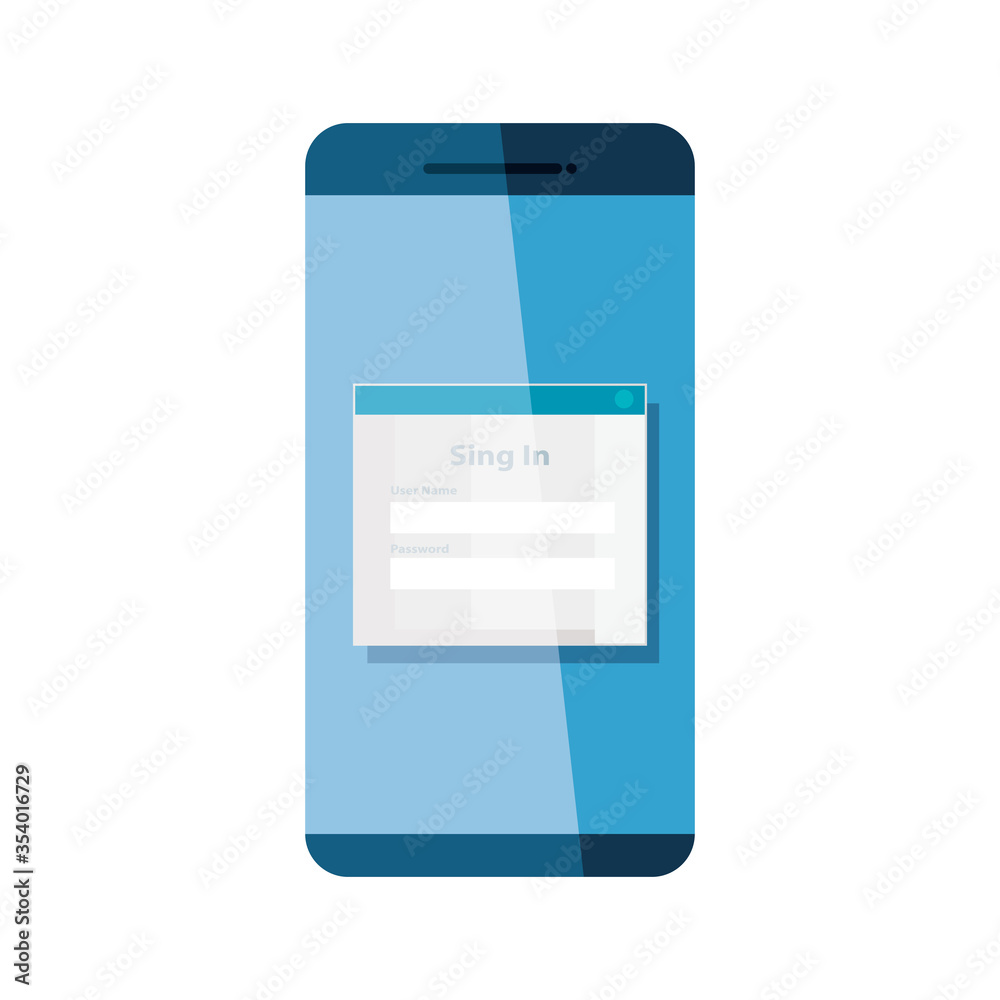 mobile phone, smartphone device with login password on white background vector illustration designs mobile phone, smartphone device with login password on white background vector illustration designs