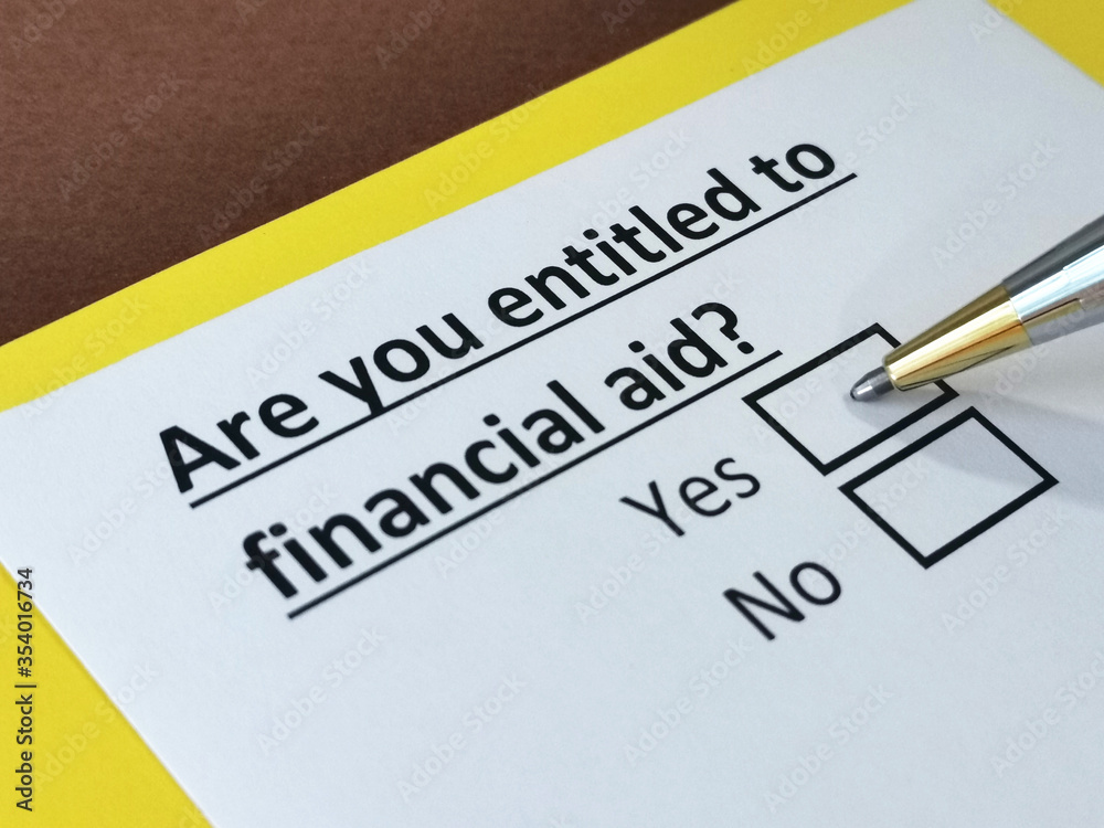 One person is answering question about financial aid. One person is answering question about financial aid.
