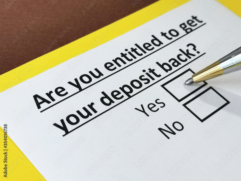 One person is answering question about deposit. One person is answering question about deposit.