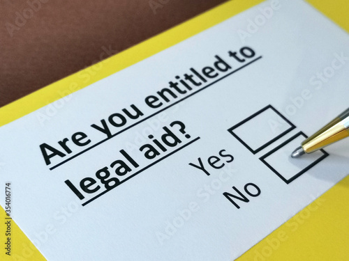 One person is answering question about legal aid.