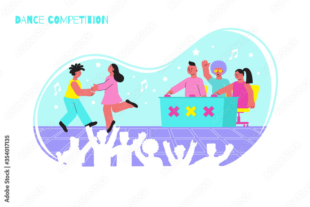 Dance Competition Flat Composition Dance Competition Flat Composition