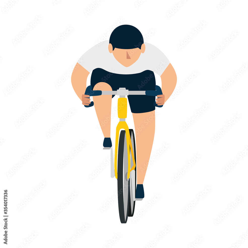 racing bike, man in road bicycle on white background vector illustration design racing bike, man in road bicycle on white background vector illustration design
