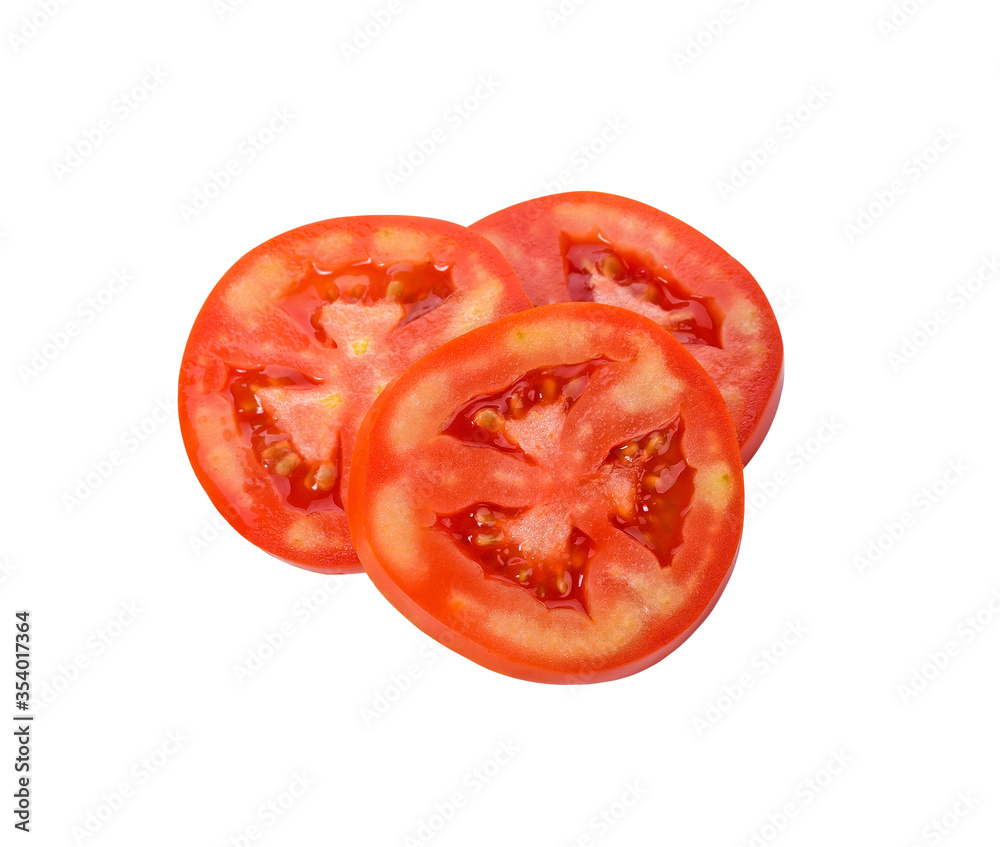 Tomato slice isolated on white background Tomato slice isolated on white background