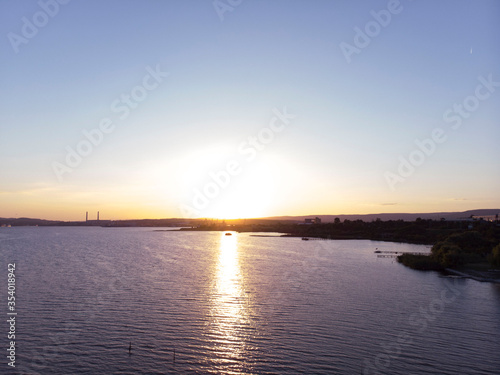 Sunset over a Lake