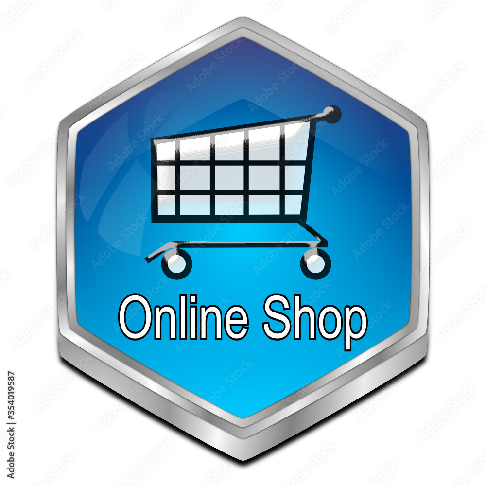 online Shop Button - 3D illustration online Shop Button - 3D illustration