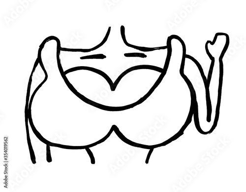 Breast implant vector icon on white background. Flat vector breast implant illustration from modern medical collection for mobile concept and web apps design.