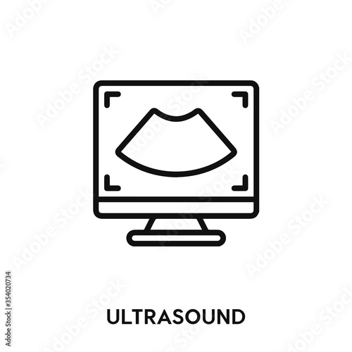 ultrasound icon vector. ultrasound sign symbol.