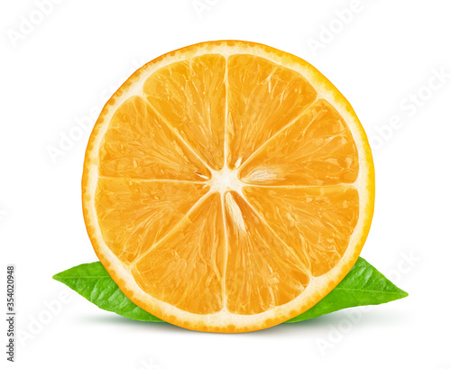 Canvastavla meyer lemon cross section isolated on white
