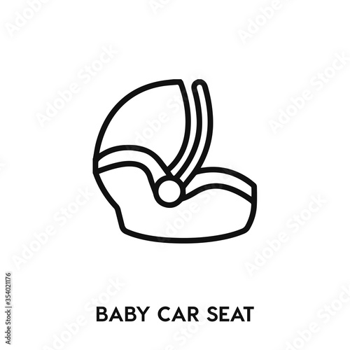 baby car seat icon vector. baby car seat sign symbol.