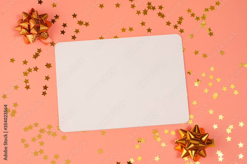 Pink background with golden star Pink background with golden star