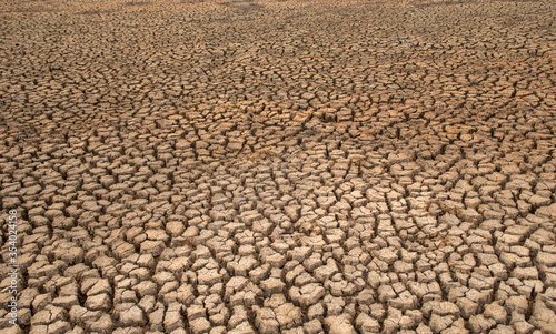 Dried and Cracked ground,Cracked surface,Dry soil in arid areas.