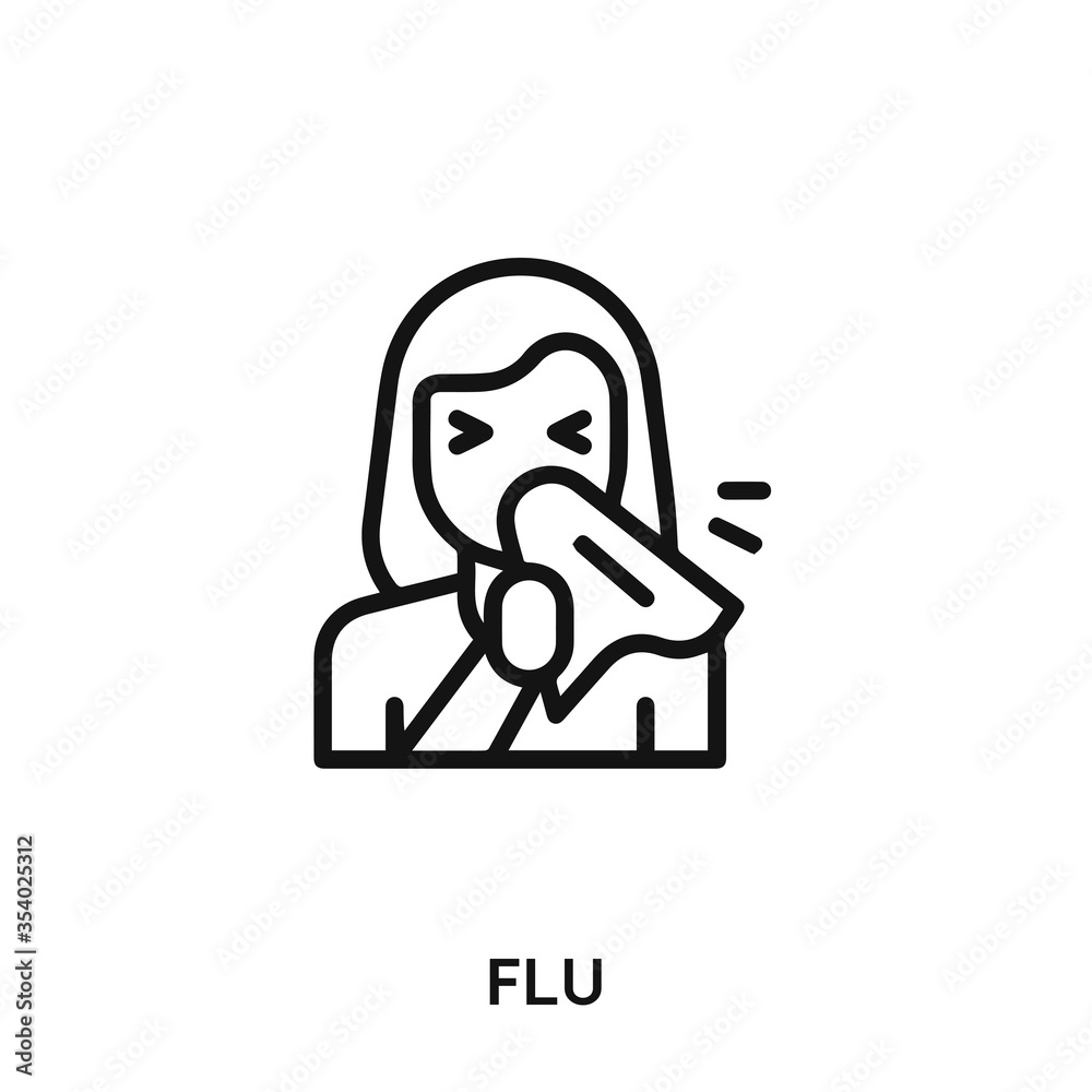 flu icon vector. flu sign symbol. flu icon vector. flu sign symbol.