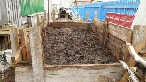 compost pit on the plot of land