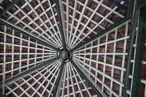 Under gazebo in the Kebun Raya Purwodadi, Indonesia. photo