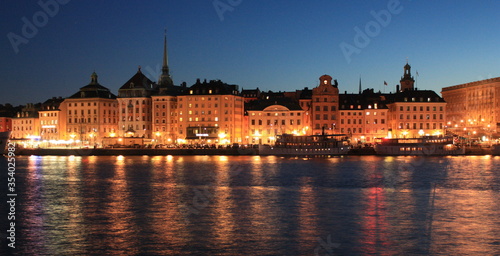 Photography Vue Panoramique Vieille Ville colorée de Stockholm Suède