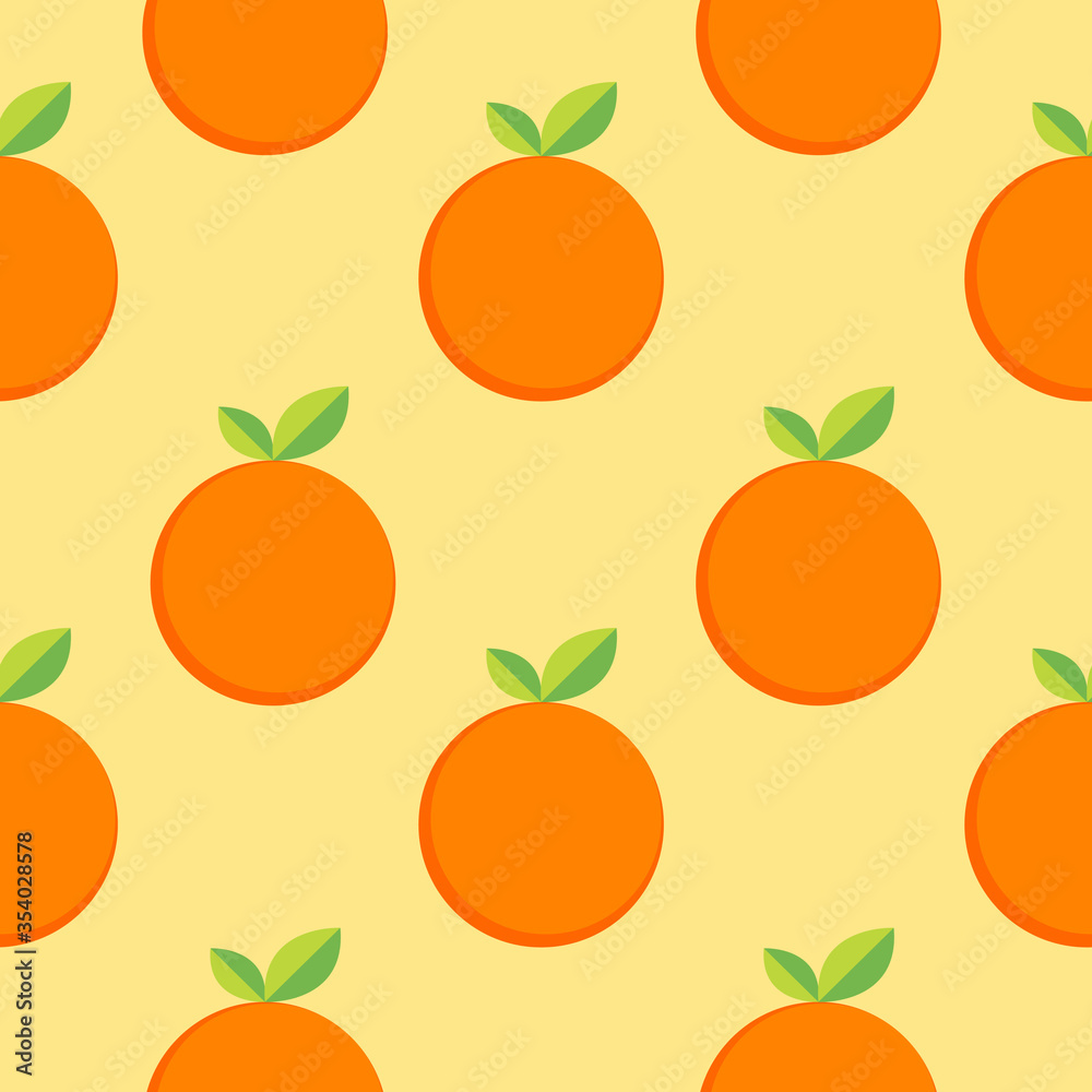 Oranges seamless pattern with. Citrus background. Vector illustration. Summer tropical background. colorful vector. hand drawing. fruit theme. design for fabric, textile, print, wrapper Oranges seamless pattern with. Citrus background. Vector illustration. Summer tropical background. colorful vector. hand drawing. fruit theme. design for fabric, textile, print, wrapper