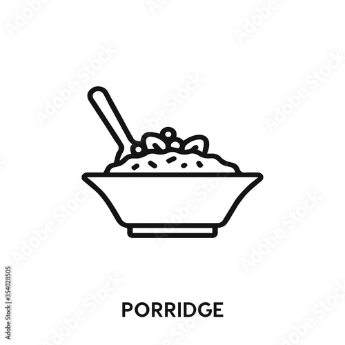 porridge icon vector. porridge sign symbol.
