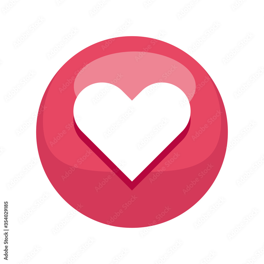 love or heart inside frame circular vector illustration design