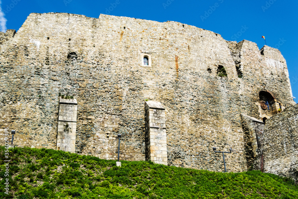 Neamt fortress. Medieval citadel. Neamt citadel. Targu Neamt, Romania.