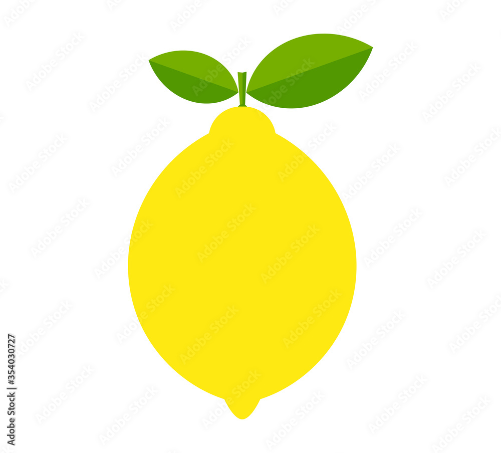 Lemon fruit with leaf icon. Lemon fruit with leaf icon.