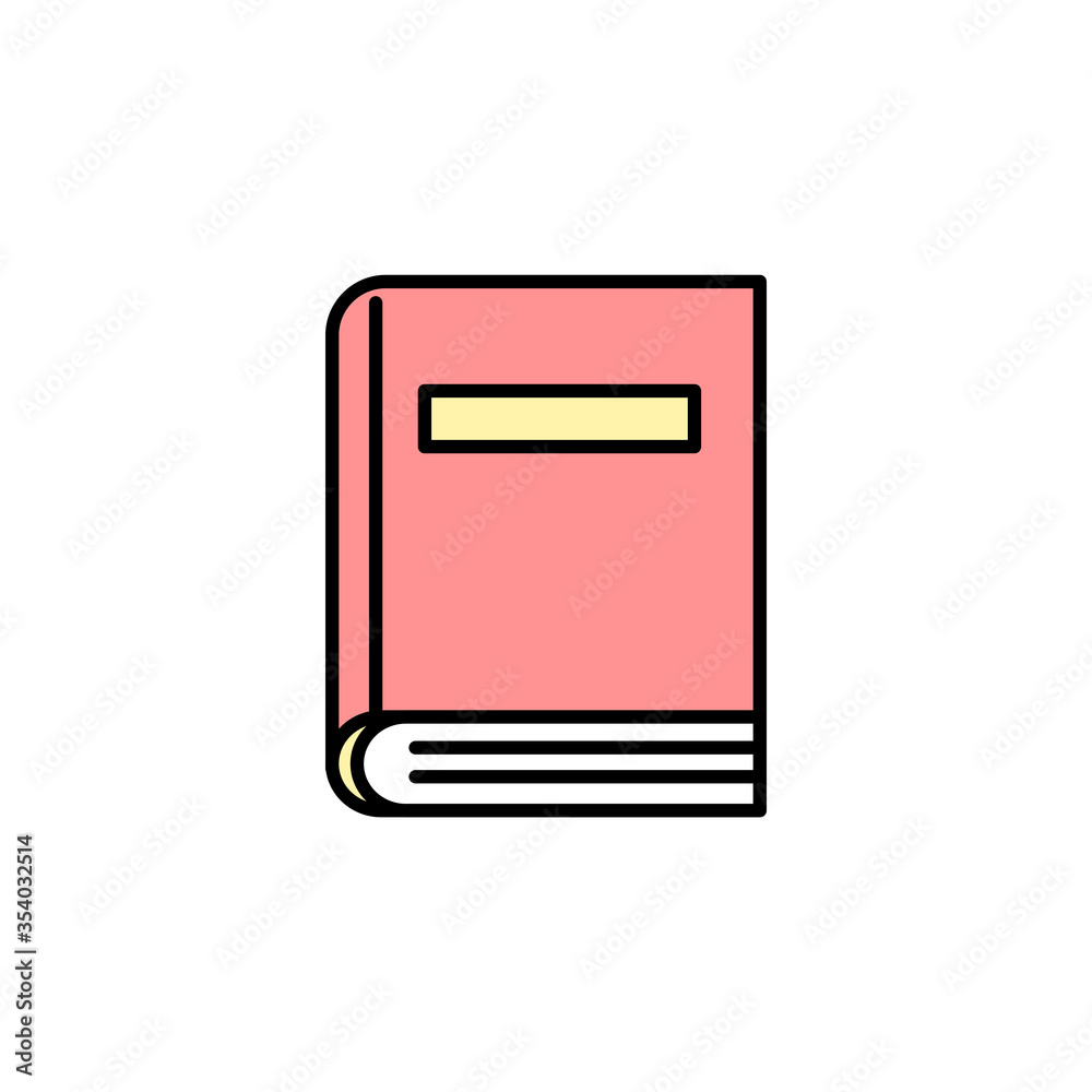Book icon flat design. Vector illustration Book icon flat design. Vector illustration