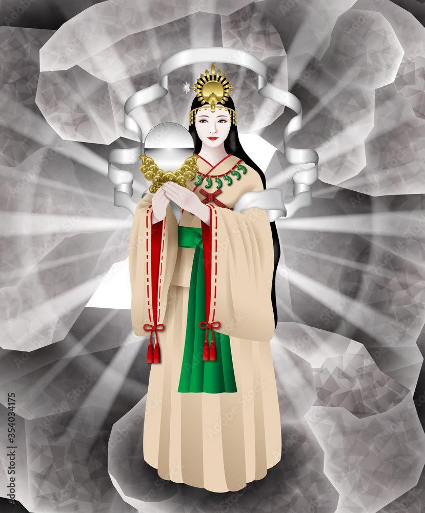 天照大神のイラスト 日本の神話 太陽神 Stock Illustration Adobe Stock