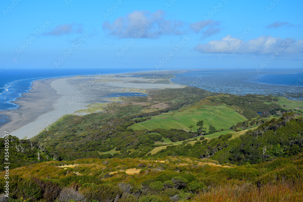 Beautiful New Zealand landscape with Farewell Spit. Beautiful New Zealand landscape with Farewell Spit.