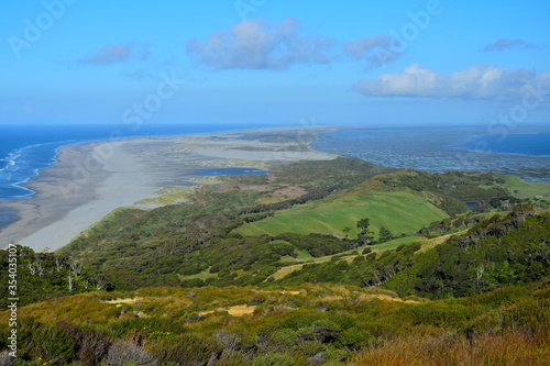 Beautiful New Zealand landscape with Farewell Spit. © Susanne Fritzsche