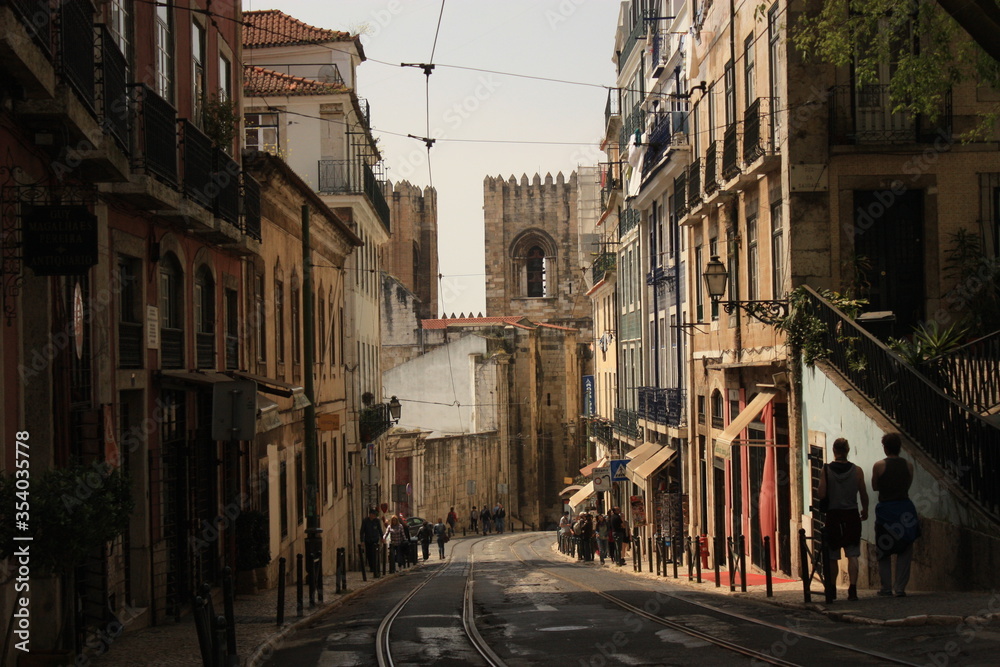 Vieille Ville colorée de Lisbonne Portugal 